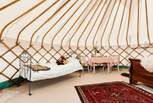 The yurt is light and spacious.
