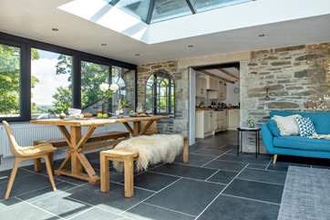 Enjoy the fabulous countryside views from the panoramic windows.