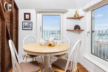 Enjoy the ever changing view from the dining table.