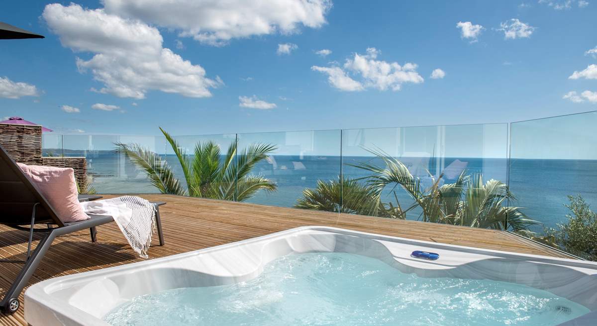 As if it can't get any better there's a bubbly hot tub as well!