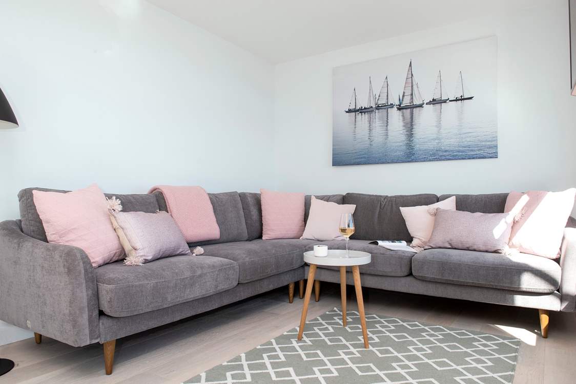 Snuggle up on the corner sofa.