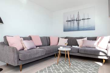 Snuggle up on the corner sofa.