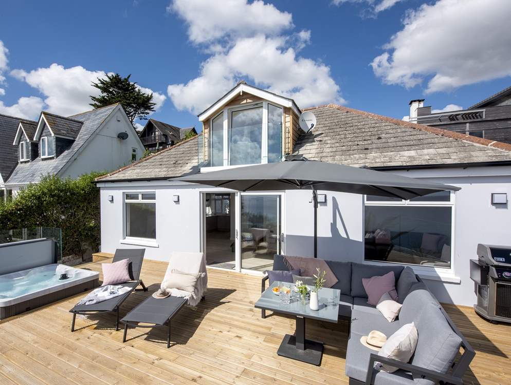 The large decking area takes pride of place at the front of Ocean View.