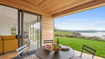 The peaceful outdoor dining space.