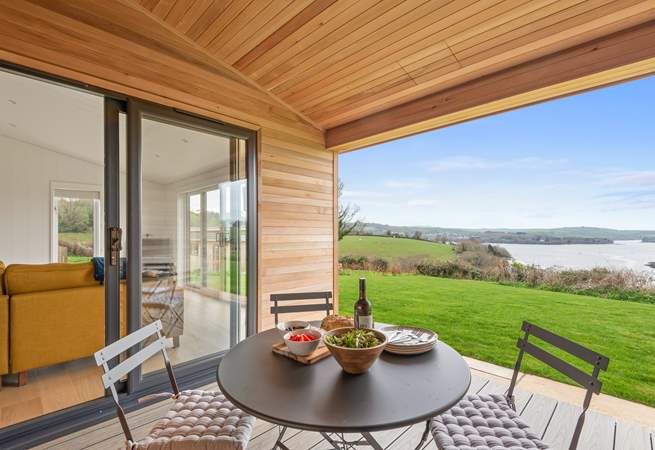The peaceful outdoor dining space.