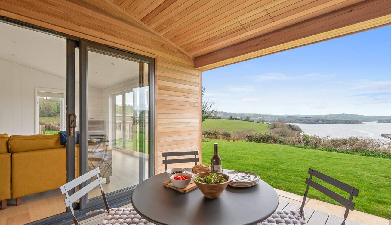 The peaceful outdoor dining space.