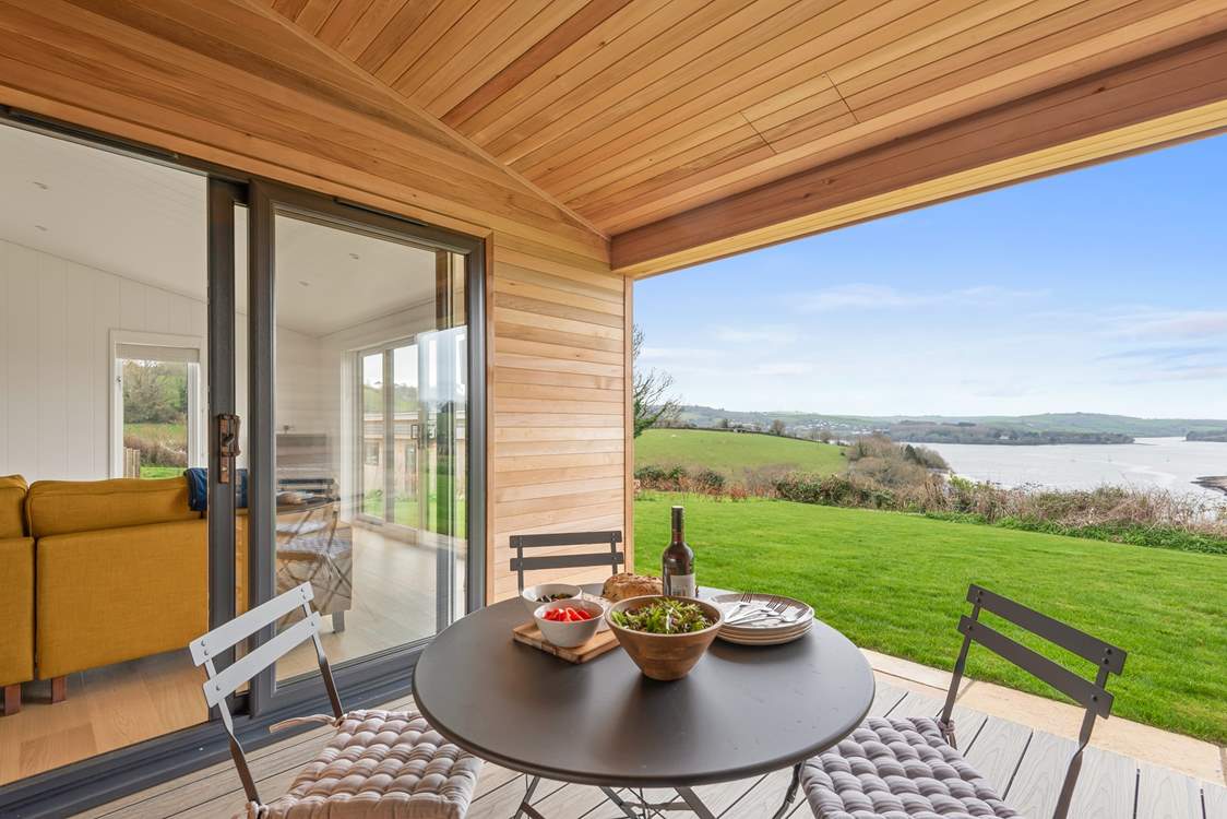 The peaceful outdoor dining space.