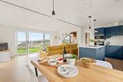The open plan space is ideal for sociable evenings with the addition of a wood-burner for those chillier evenings!