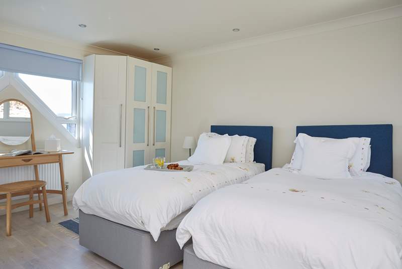 Bedroom 3 is on the second floor, with a 'zip and link' bed so you can choose between a super-king size double or twins. This room also has the added benefit of an en suite shower-room.