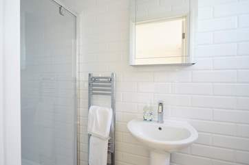 The en suite shower-room to bedroom three.