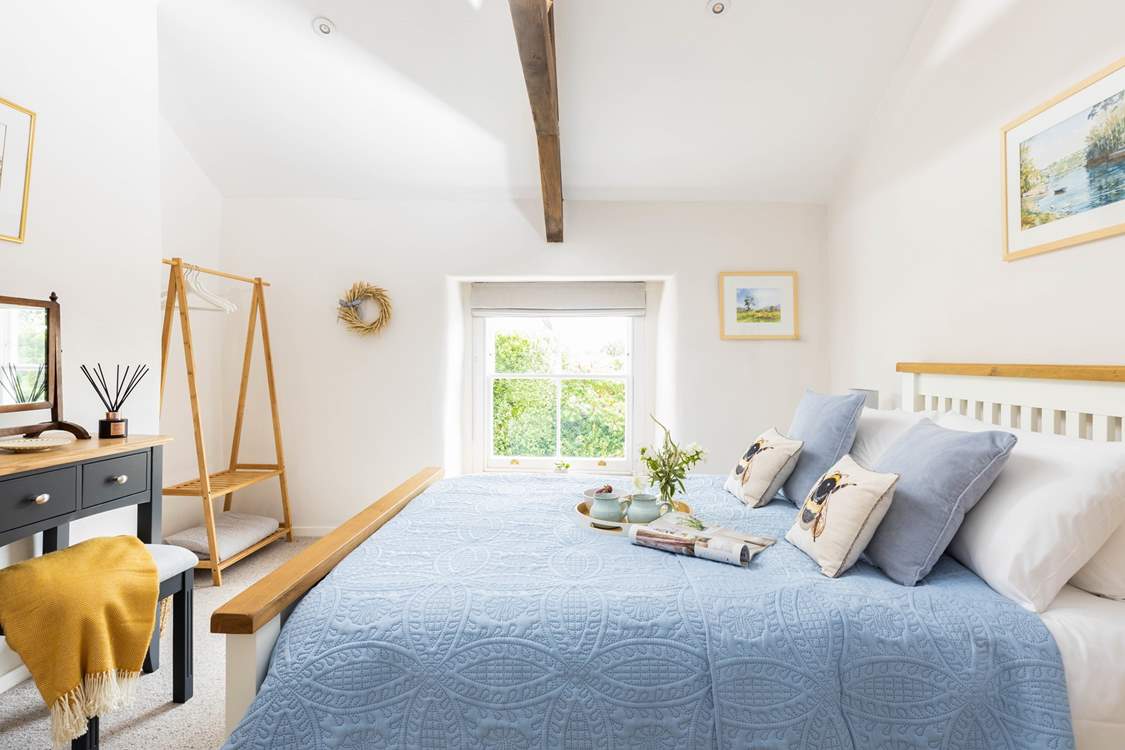 Sweet dreams are assured in the pretty double room.