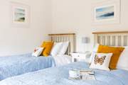 The twin bedded room is perfect for either adults or children.