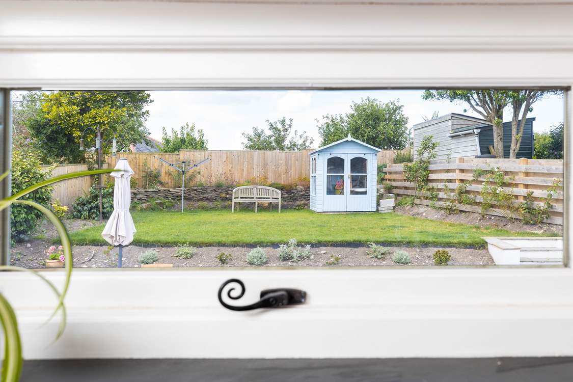 The lovely outlook from the kitchen window.