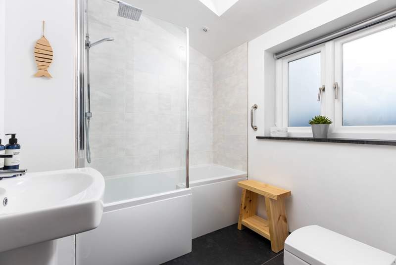 The family bathroom is on the ground floor and has a bath with rainfall shower over so you can choose between a refreshing shower or a long soak.