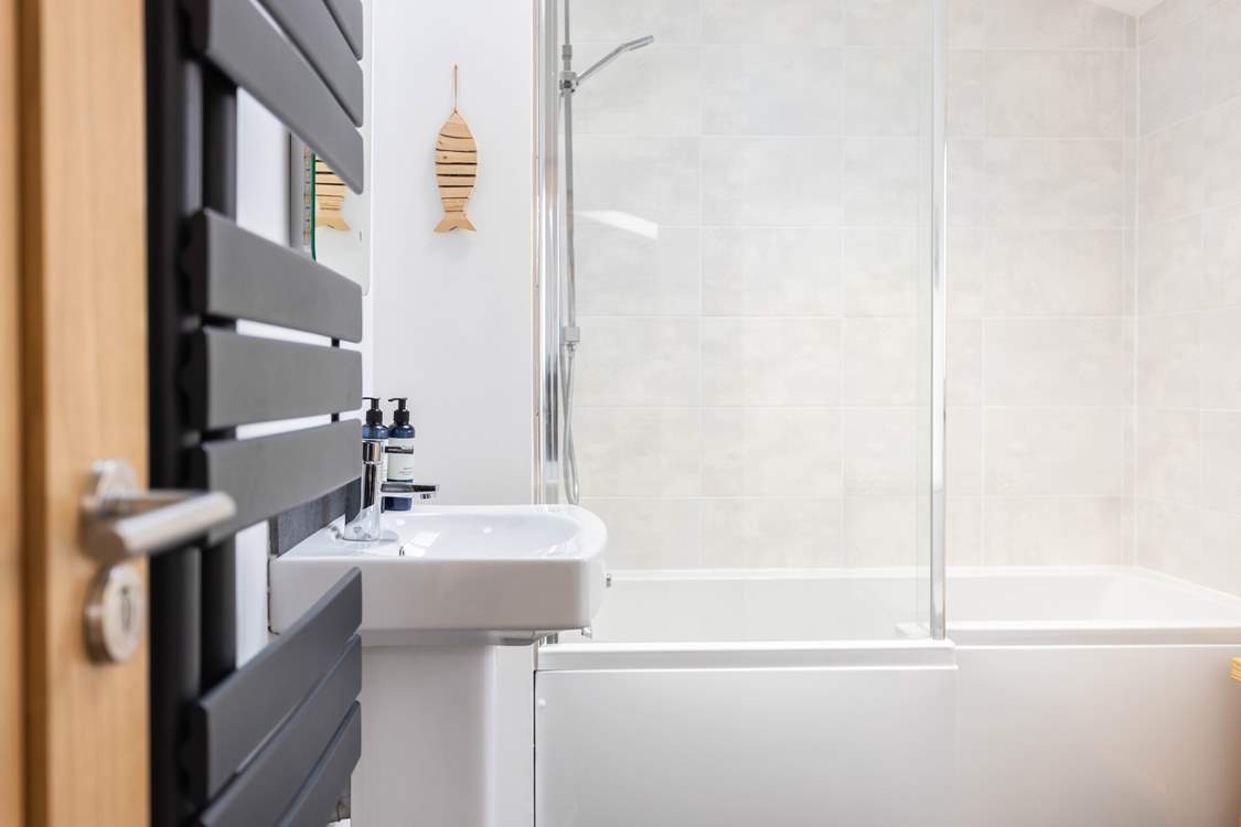 The bathroom has all you need.