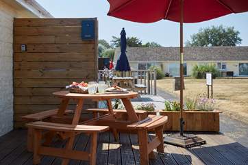 The Salterns are a small collection of holiday abodes which overlook a central communal area.