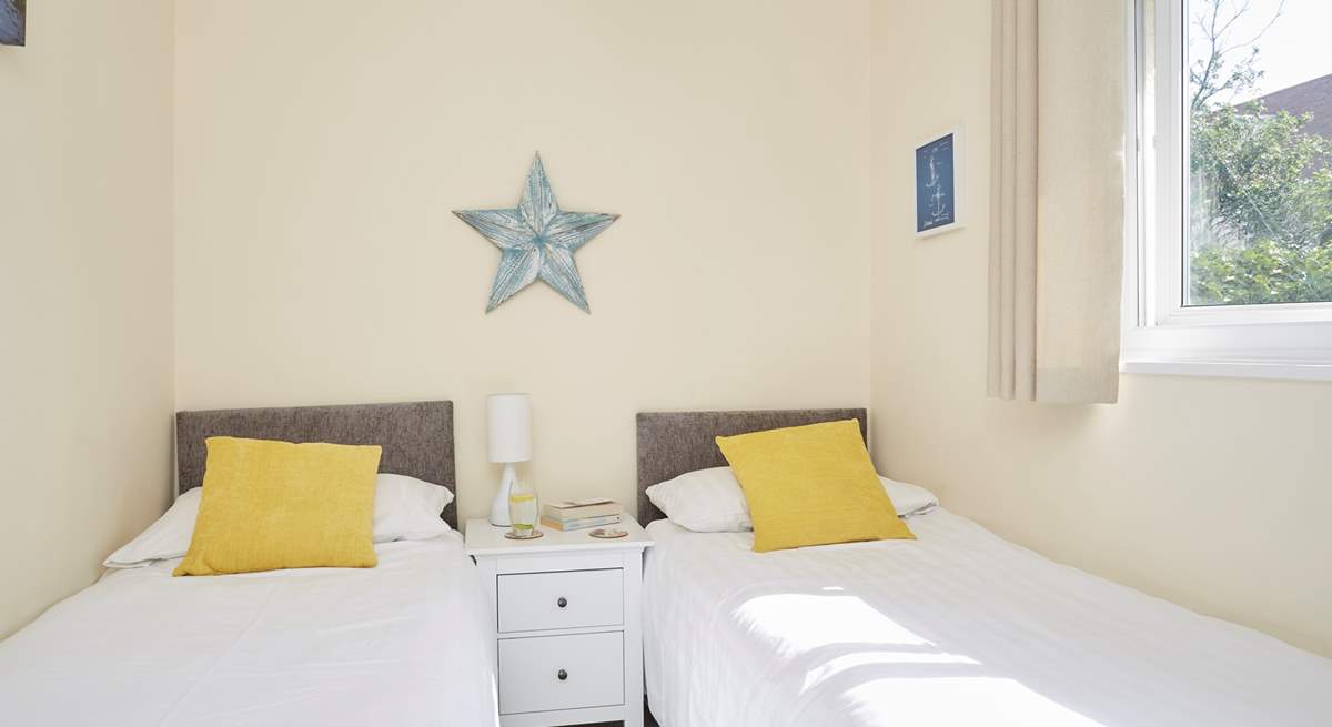 The twin bedroom has two-foot six-inch single beds, suitable for children only.