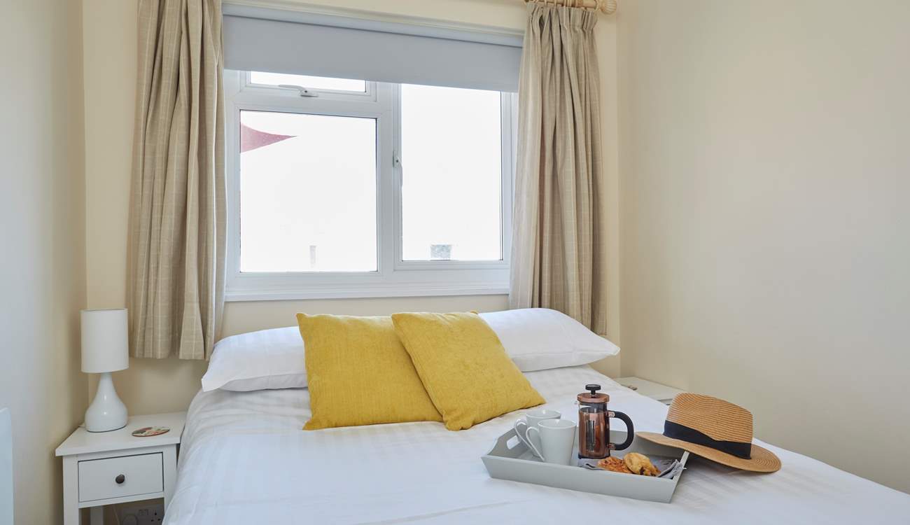 There are two bedrooms, this is the double room.