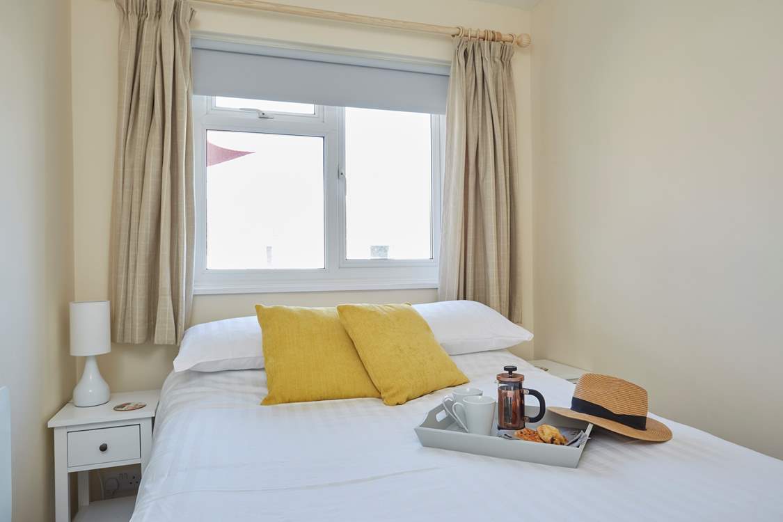 There are two bedrooms, this is the double room.