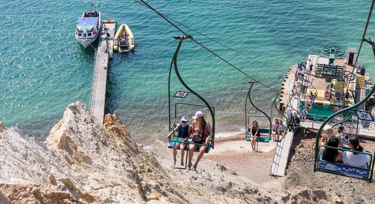 Take the chairlift to the beach and view the iconic Needles.