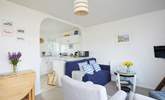 Welcoming interiors in seaside shades.  - Thumbnail Image