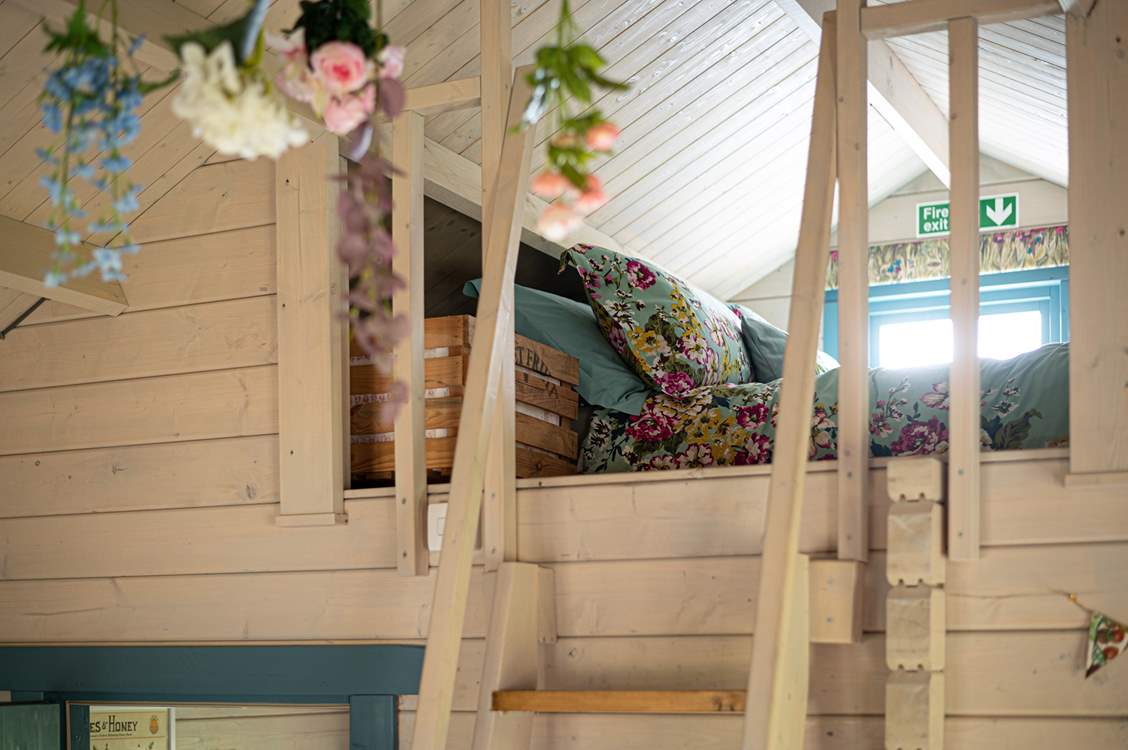 The snug double bed is a unique feature.