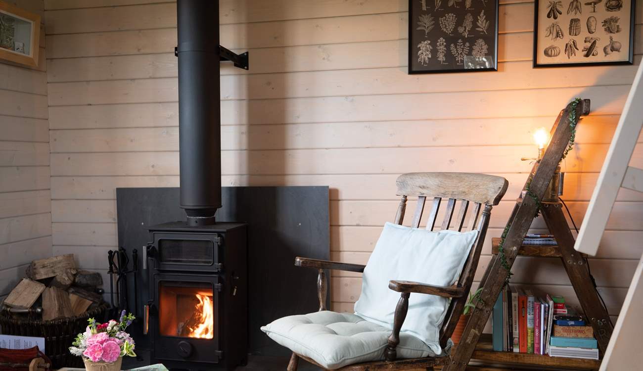 The wood-burner will keep you toasty whatever the weather. 