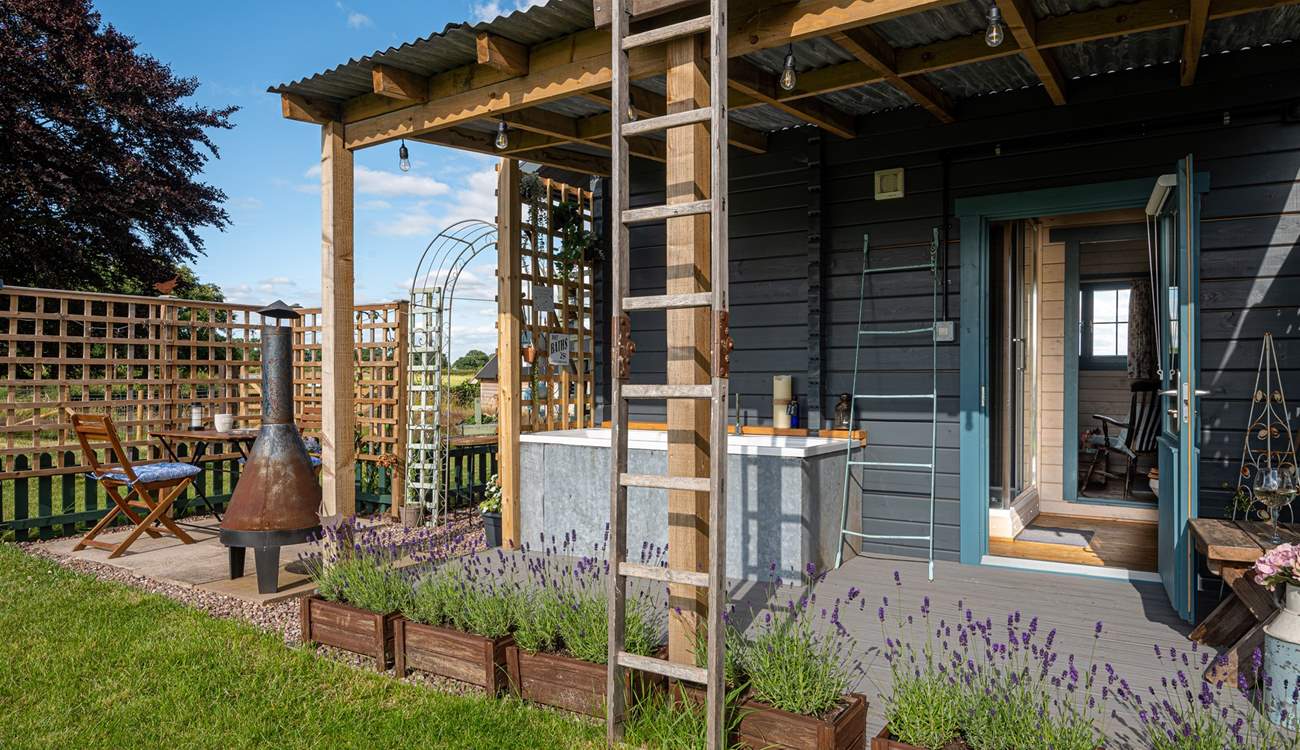 The outdoor space is simply idyllic. 
