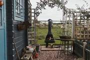 Light the chiminea-style barbecue and cook up a feast!