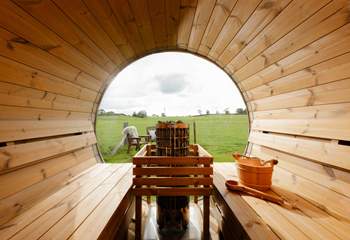 Move between the soothing traditional sauna...