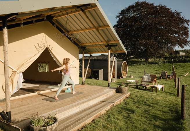 An adult only sanctuary exclusive of a wood-fired sauna, cold plunge, drench shower, yoga studio, relaxation lounge and open-air firepit.  