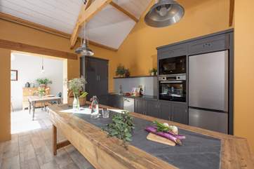 The bespoke hand crafted kitchen. A fabulous space to prepare a feast.