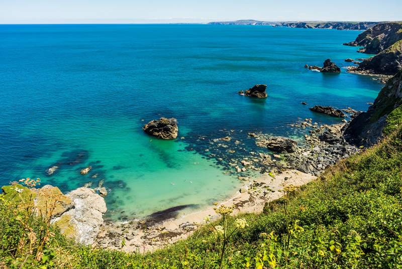 Discover the hidden coves along the coast path.