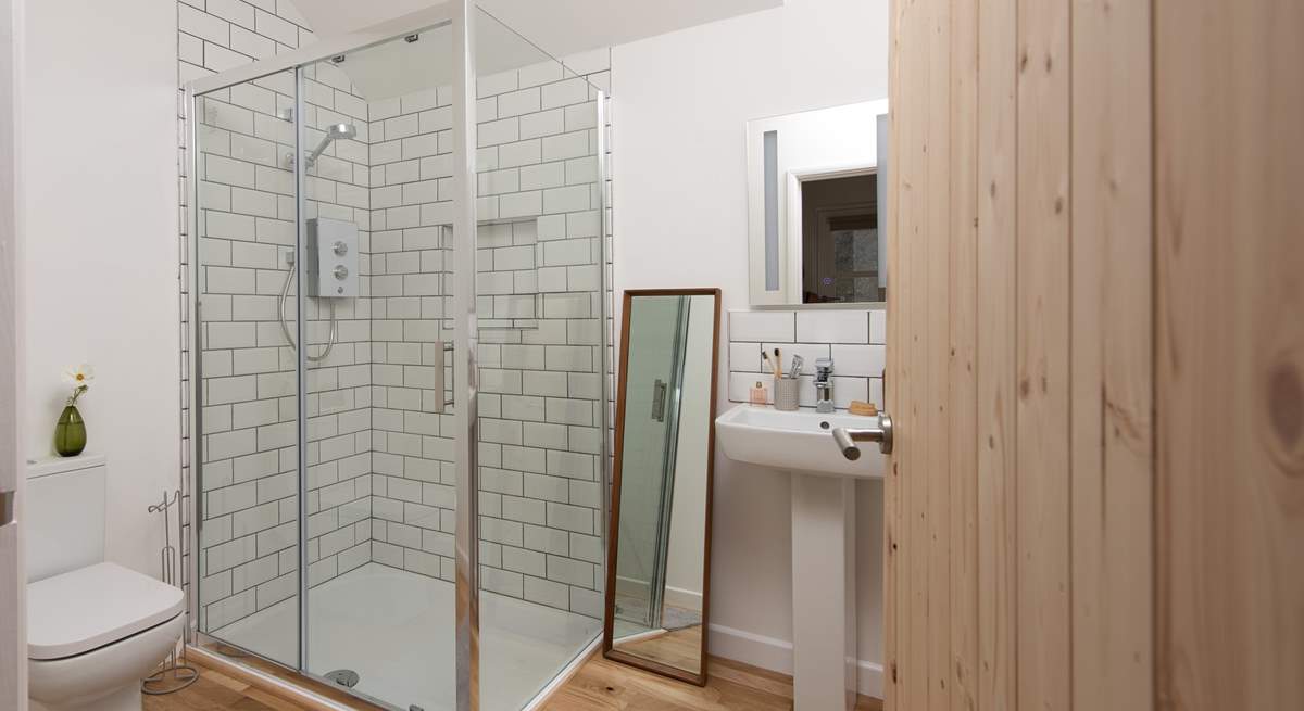 The swish shower-room, perfect for a refreshing shower after a busy day.