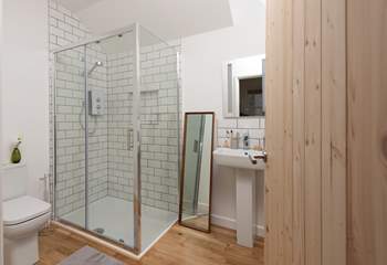The swish shower-room, perfect for a refreshing shower after a busy day.