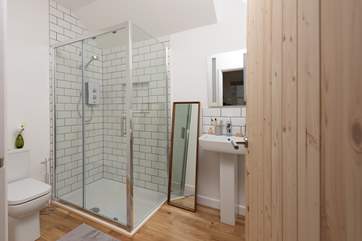 The swish shower-room, perfect for a refreshing shower after a busy day.