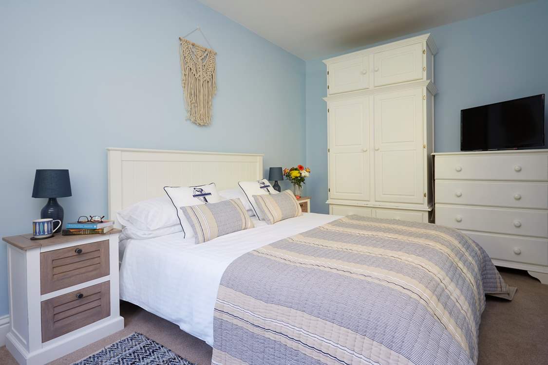 The main bedroom has plenty of storage space for your holiday essentials.