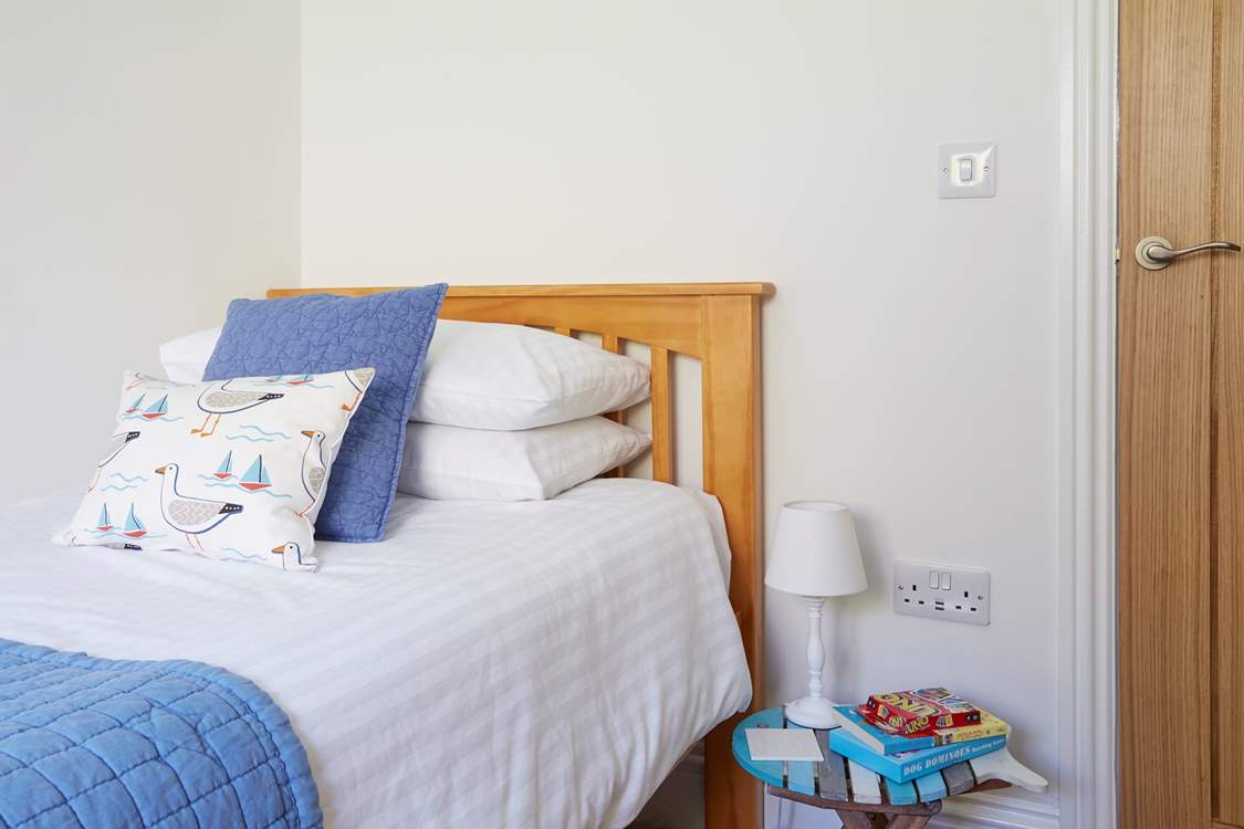 The twin bedded room is on the ground floor.