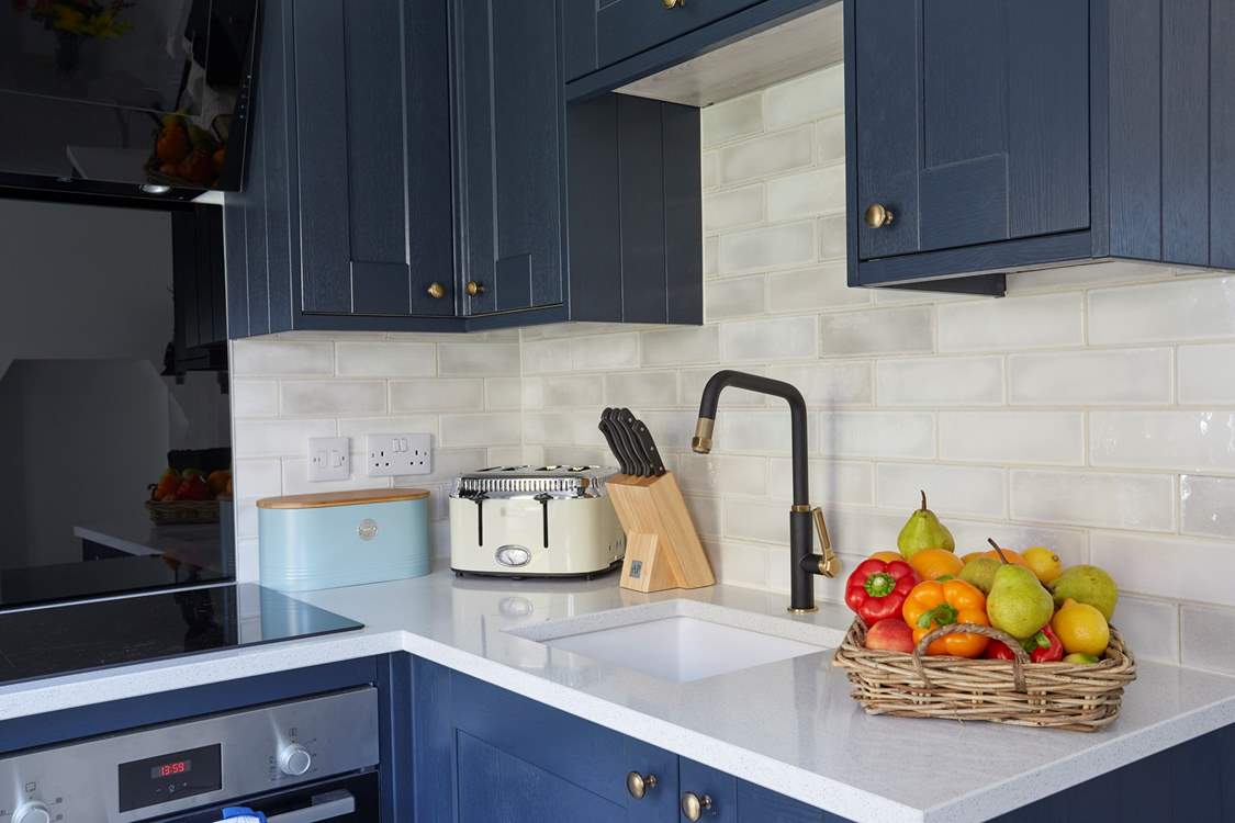 The cleverly crafted kitchen.