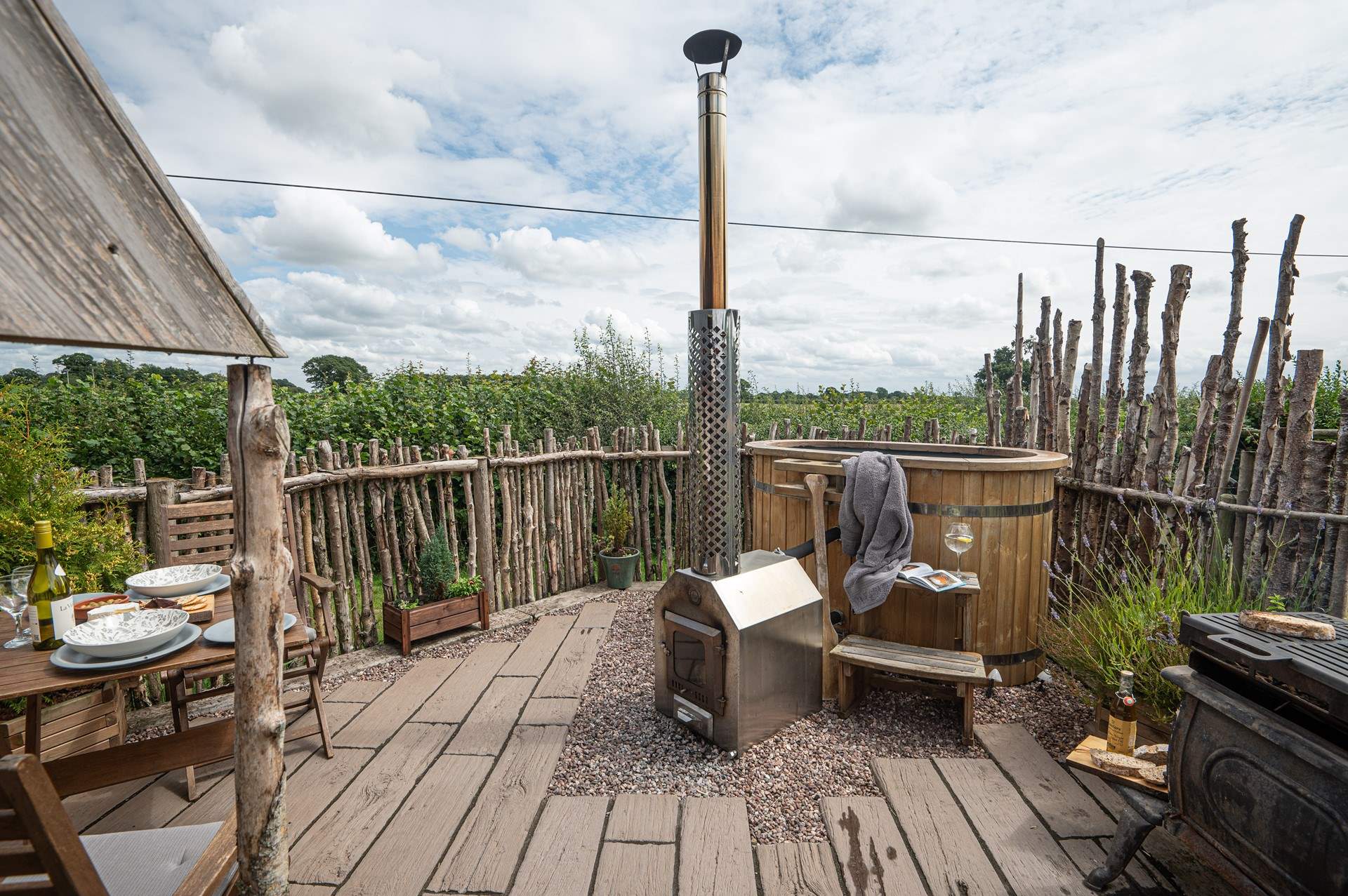 The intimate outside space promises relaxing evenings under the stars.