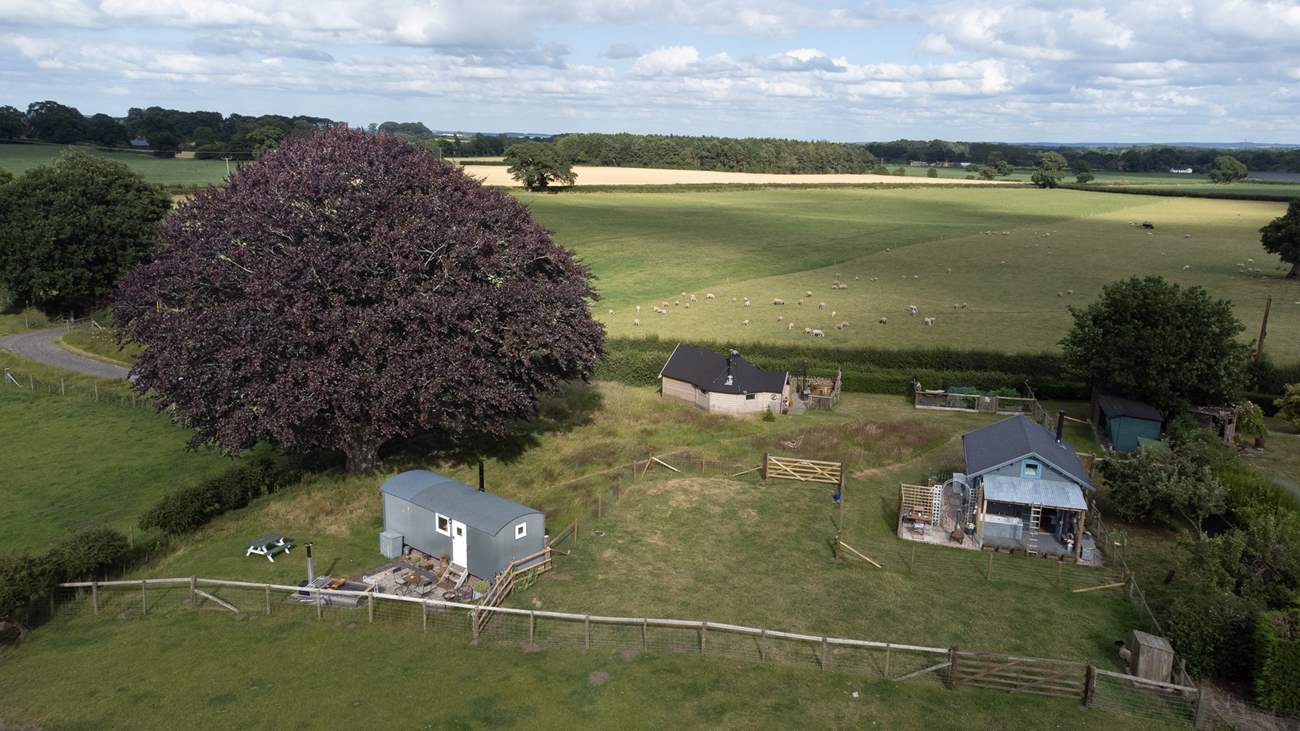 There are two other hideaways on site, Shepherd's View and The Potting Shed, but all properties are positioned in a way that they have plenty of privacy.
