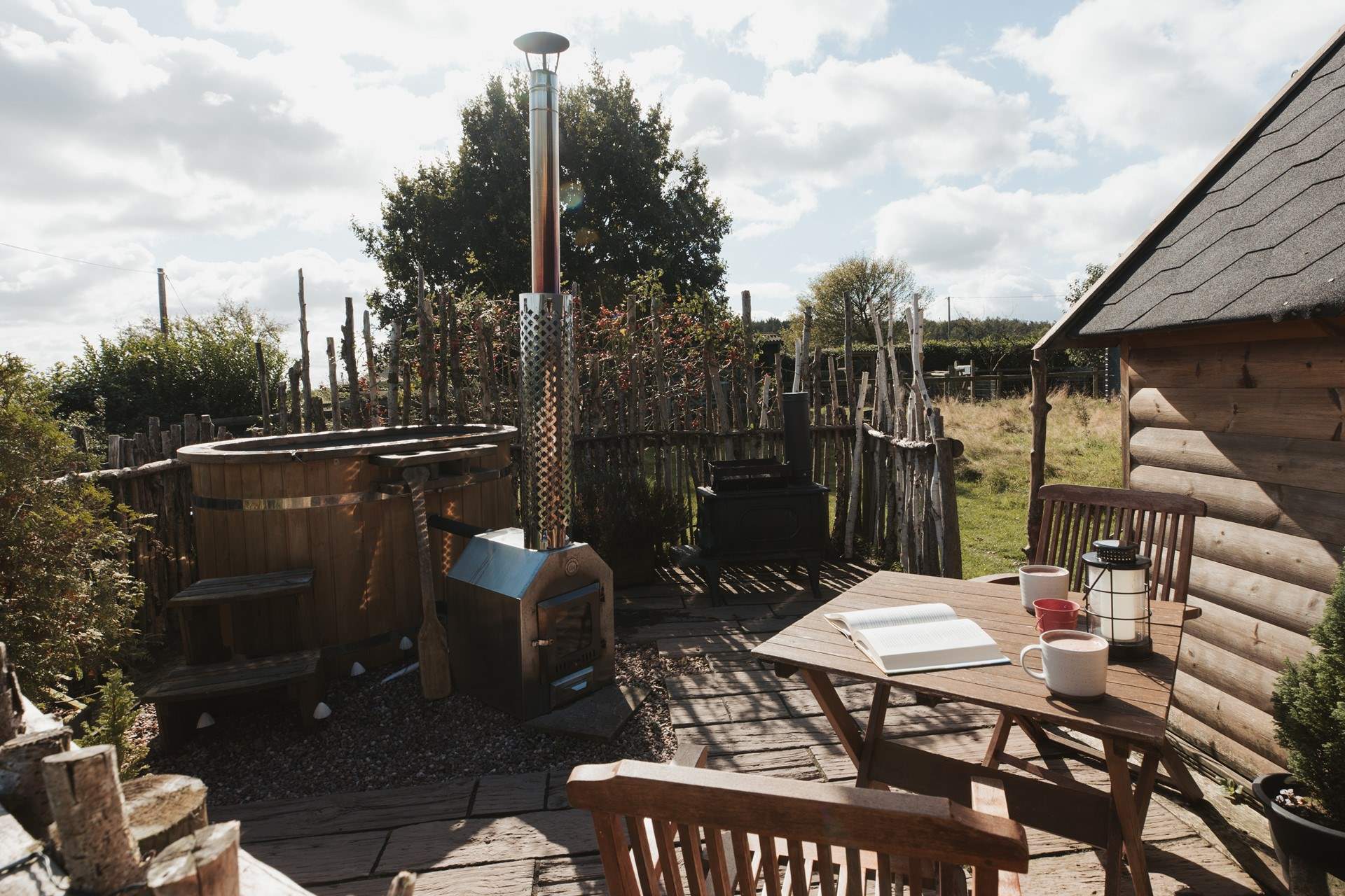 The intimate outside space promises relaxing evenings under the stars.