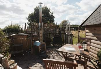 The intimate outside space promises relaxing evenings under the stars.