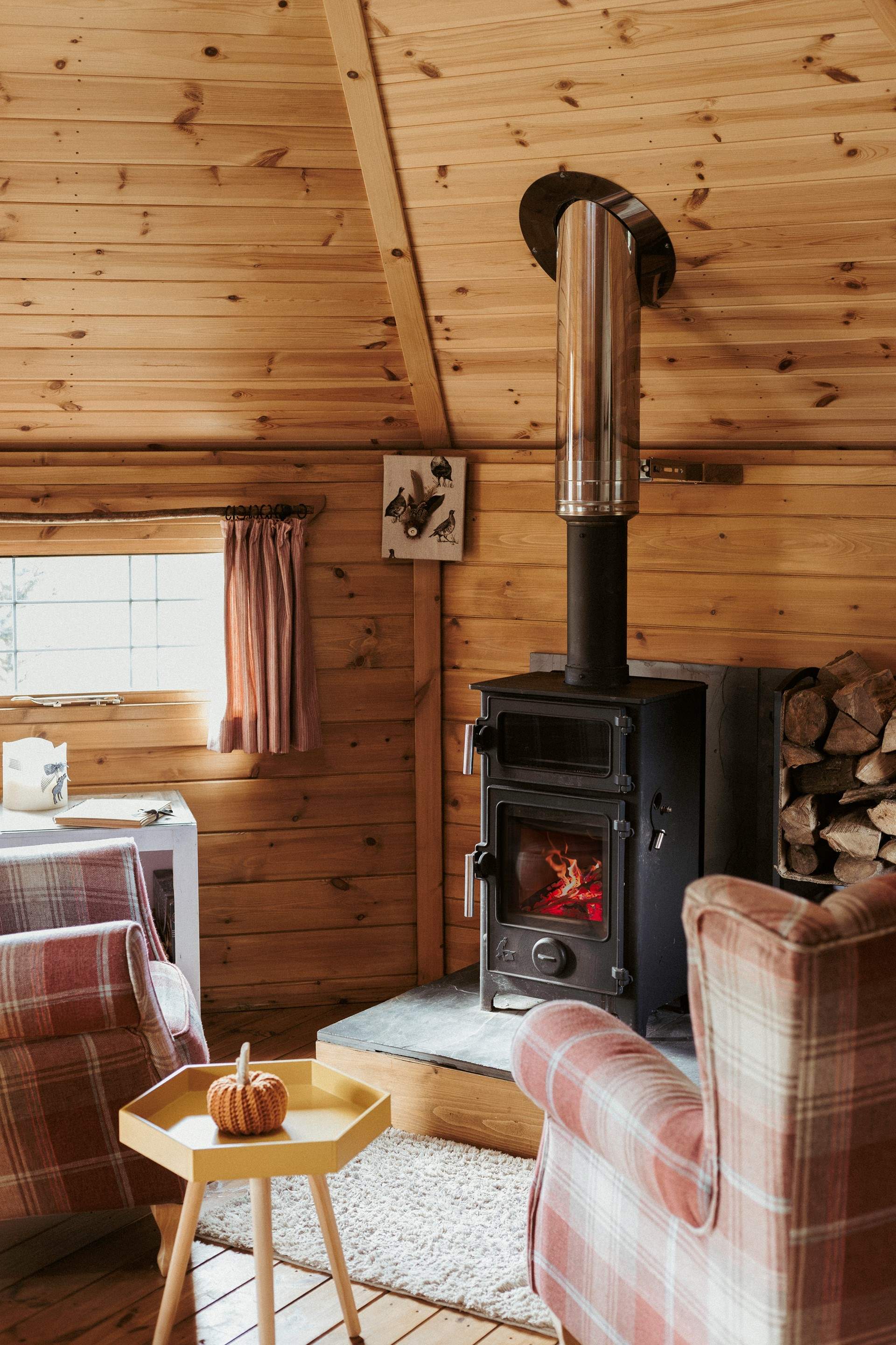 The warm interiors and wood burner, make your escape to nature dreamy through every season. 