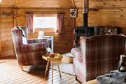 The warm interiors and wood burner, make your escape to nature dreamy through every season.