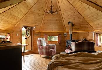 ... in the cosy living space.