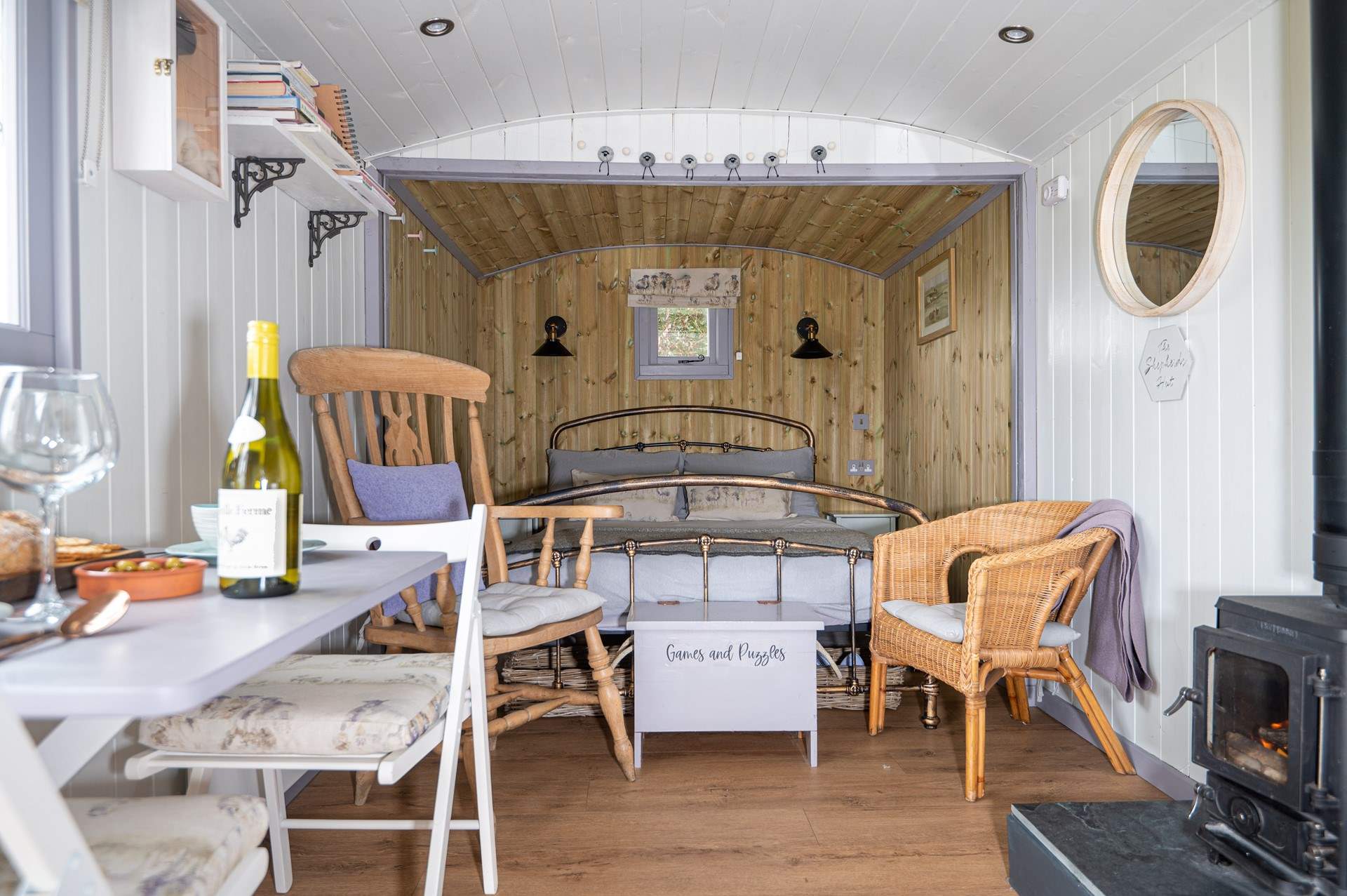 The hut is full of character. 
