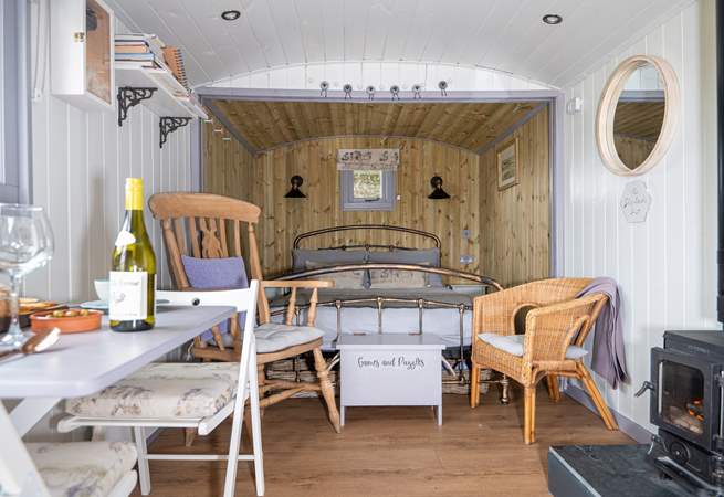 The hut is full of character. 