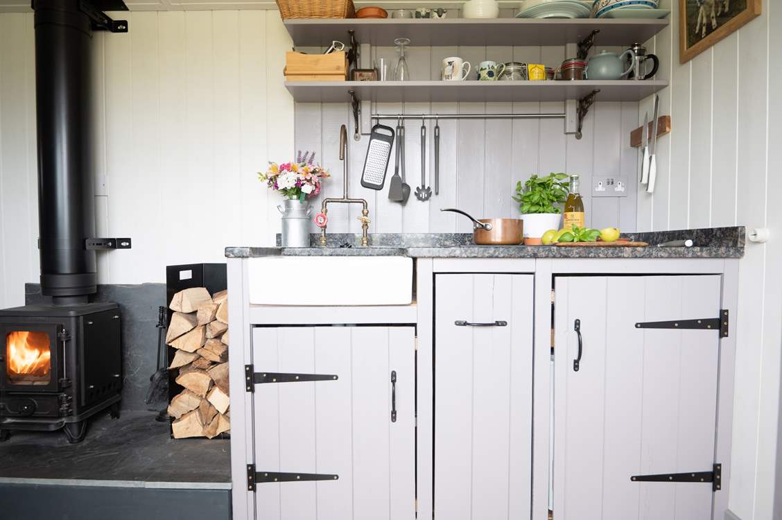 The kitchen has everything you need to prep delicious holiday meals.