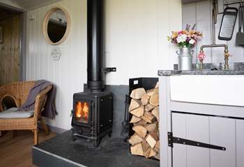 On lazy days, light the wood-burner and get cosy. 